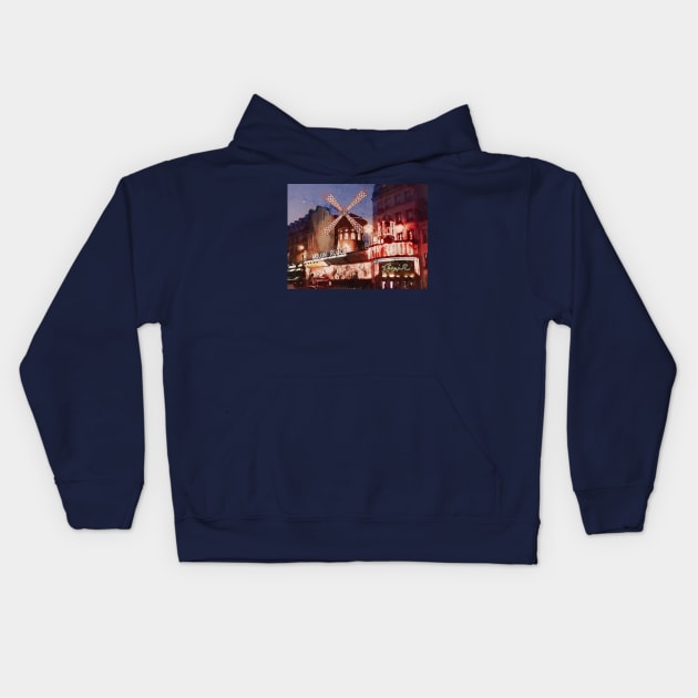 Paris. Moulin Rouge. Kids Hoodie by AlexMir